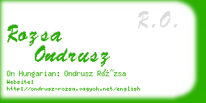 rozsa ondrusz business card